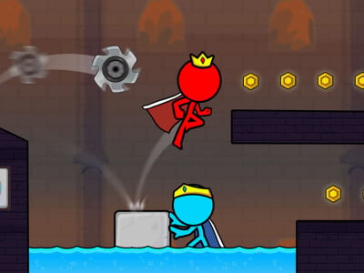 Red and Blue Stickman 2 online game