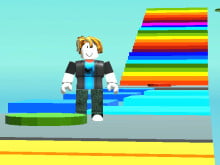 A player overcoming obstacles in a fun roblox obstacle course