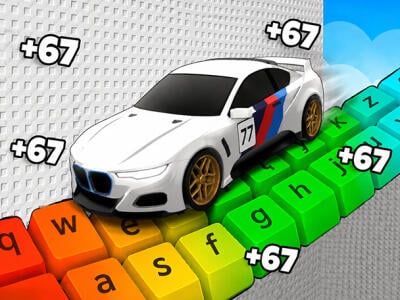 Obby: Supercar Race on a Giant Keyboard juego en línea