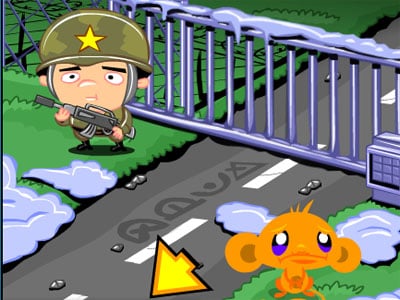 Monkey Go Happy Army Base online hra