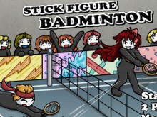 stick figure badminton