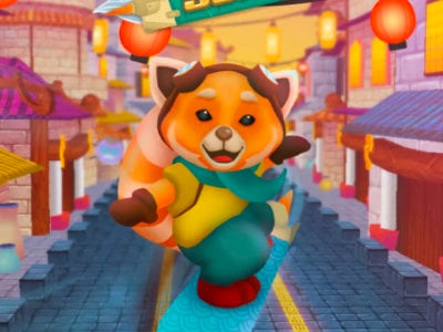 Red Panda Surfer oнлайн-игра