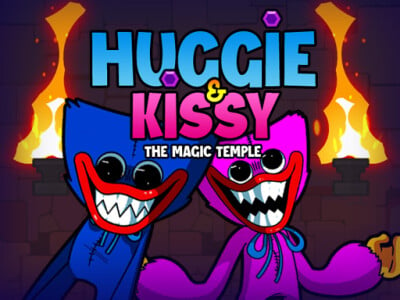 Huggie & Kissy The magic temple online game