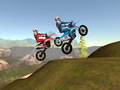 Green motorcycle game jumping on ramps Motorbike motocross track and race  games 